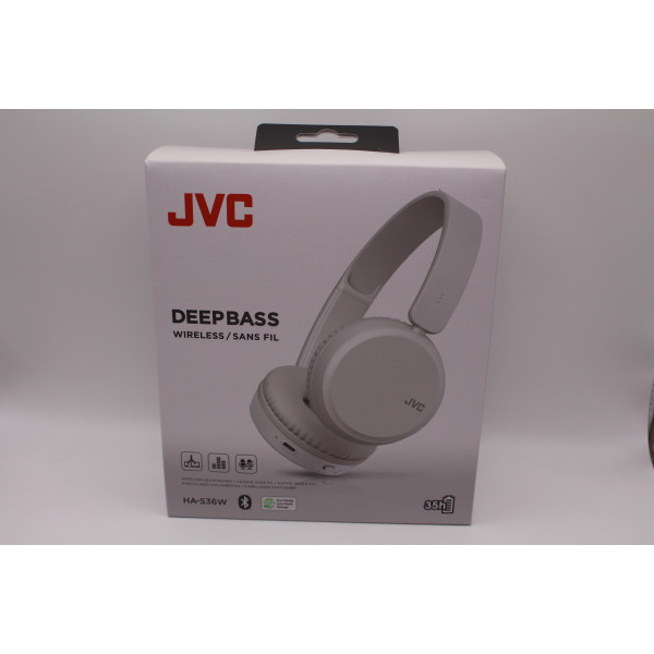 Casque sans fil JVC Deep Bass blanc Bluetooth 35h | Cash Orange