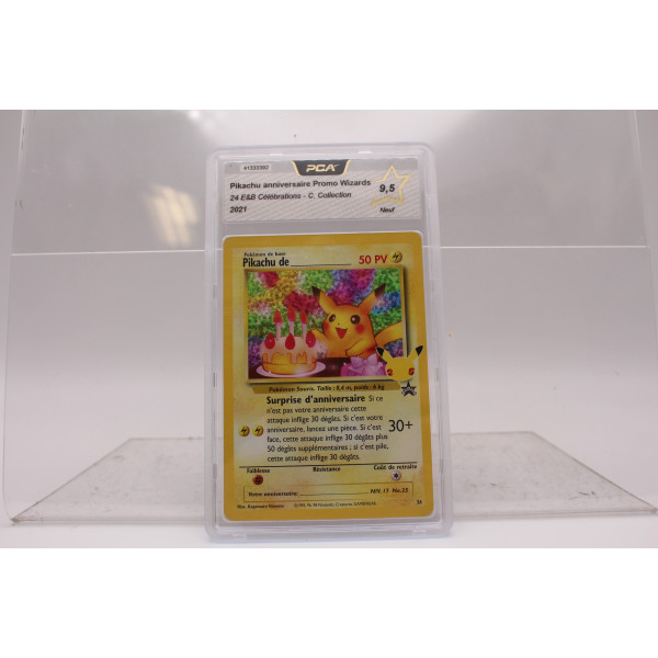 Carte Pokémon Pikachu Anniversaire PCA 9.5 Promo Wizards | Cash Orange